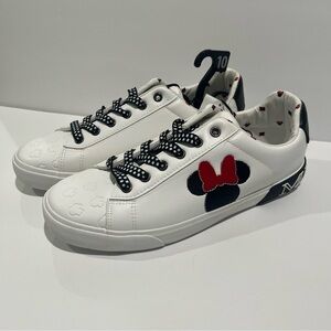 NWT Women’s Minnie Mouse Sneakers - White, Red and Black Size 10